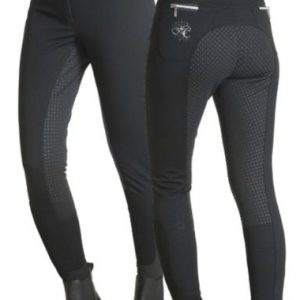 <br> <br>Calças de equitação de inverno Horse Comfort com punhos softshell